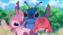 alien angel_(lilo_and_stitch) big_breast breast_expansion character_request disney experiment_(lilo_and_stitch) female lilo_and_stitch male otakusedits screenshot_edit stitch_(lilo_and_stitch) tagme