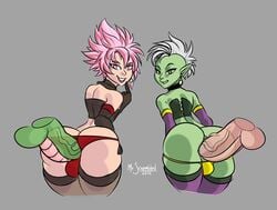 2016 2boys anal anal_sex androgynous anus balls_in_panties bimbo corset crossdressing deity disembodied_penis dragon_ball dragon_ball_super dual_persona femboy gay girly goku_black male mohawk mrscrambled penis piccolo potara_earrings saiyan sissy son_goku super_saiyan super_saiyan_rose trap yaoi zamasu