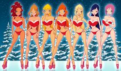 4kids_entertainment 6+girls 7girls african_female aisha aisha_(winx_club) amber_eyes big_breasts bimbo blonde_hair bloom bloom_(winx_club) blue_eyes blue_hair breasts brown_hair cameltoe christmas christmas_outfit cleavage color cyan_eyes daphne daphne_(winx_club) dark-skinned_female dark_blue_hair dark_skin erect_nipples eyeshadow female flora flora_(winx_club) green_eyes hand_on_hip hand_on_thigh high_heels human jpeg layla layla_(winx_club) lipstick long_hair looking_at_viewer makeup mascara multiple_girls musa musa_(winx_club) nickelodeon nipple_bulge nipples open_toe_shoes pale-skinned_female pale_skin panties pink_hair platform_heels pose posing rainbow_(animation_studio) red_hair roxy short_hair skimpy smile smiling stella stella_(winx_club) tecna tecna_(winx_club) thin_waist thong voluptuous wasp_waist wide_hips winx_club zfive