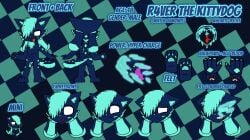 abs anthro ass balls boner electricity furry hyper_charge kittydog_(species) male oc original_character penis r4ver_the_kittydog reference_image