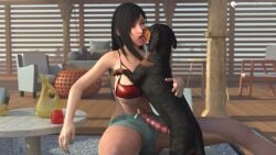 bestiality big_ass big_breasts big_butt big_penis blowjob blowjob_face canine final_fantasy final_fantasy_vii kissing stud3dx tifa_lockhart zoophilia