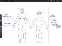 1boy character_sheet female flaccid gagan_stuart glasses guiltymerchant height_chart huge_cock male naked nerd oc older_woman_and_younger_boy penis rebecca_richardson sketch tagme teen