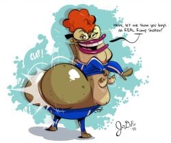 2022 ass ass_clapping bass_(fish) big_ass big_butt breasts fat fat_ass female female_only fish floppy_breasts glasses jodero large_ass lipstick looking_at_viewer mama_bass marine milf obese obese_female orange_hair overweight overweight_female solo_female spongebob_squarepants text text_bubble