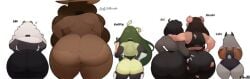 artist_name artist_signature ass ass_grab clothed color fat female females_only grey_background hirohi_(srnava) huge_ass kay_(srnava) keltty_(srnava) lady_silhouette multiple_girls oc ocs partially_clothed simple_background srnava tagme tagme_(character)