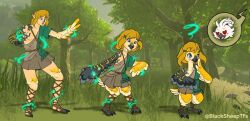 1boy age_regression blonde_hair blush feathers genderswap_(mtf) heart_eyes link link_(tears_of_the_kingdom) nintendo rito species_transformation tears_of_the_kingdom the_legend_of_zelda transformation tulin_(zelda) wings young