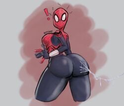 1girls ass big_ass breasts bubble_butt clothing costume dat_ass fat_ass female female_only huge_ass large_ass marvel mayday_parker nitrowolf_(artist) spider-girl spider-man_(series) superhero_costume superheroine thick_ass thick_thighs webbing wide_hips