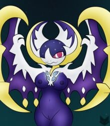 1girls 2016 anthro anthrofied areolae bat bat_wings belly big_breasts blue_background breasts claws eyelashes female female_only horn legendary_pokemon looking_at_viewer lunala mammal membranous_wings navel nintendo nipples nude one_eye_closed pink_eyes pokemon pokemon_sm pokemorph purple_nipples purple_skin pussy sky smile solo spread_arms standing stars text video_games white_skin wide_hips wings wink yellow_skin zinzoa