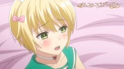 1boy aoi_(otokonoko_delivery) blonde_hair blush choker crossdressing femboy girly male male_only nemunemu_(candy_paddle) open_mouth otokonoko_delivery ribbon screencap short_hair solo tagme trap