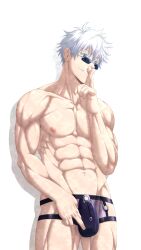 1boy inunekostudio jujutsu_kaisen male male_nipples male_only muscular_male satoru_gojo solo solo_male