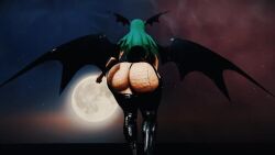 animated ass ass_focus back_view capcom darkstalkers female fishnets huge_ass morrigan_aensland no_sound superdougie tagme thighhighs video walk_cycle wings