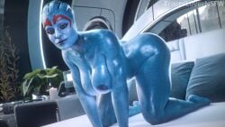 1girls 3d asari ass big_ass big_breasts blender breasts female female_only girl mass_effect milf samara self_upload solo tracerlover