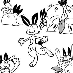 :3 animal_genitalia animal_penis anus ass bunny_ears furry legs legs_up male male_only monochrome sea_bunny sea_slug sketch snappy_snaz tail thick thick_ass thick_thighs