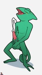 balls closed_eyes crazedg leon_powalski lizard male male_only masturbation nintendo penile_masturbation penis reptile scalie solo star_fox video_games