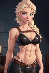 1girls abs ai_generated athletic athletic_female black_bra blonde_female blonde_hair blonde_hair_female blue_eyes bra cleavage curvaceous curvaceous_body curves curvy curvy_body curvy_female curvy_figure disney elsa_(frozen) fantasyai female female_only frozen_(film) hourglass_figure inner_sideboob light-skinned_female light_skin nipples nipples_visible_through_clothing sideboob solo solo_female voluptuous voluptuous_female