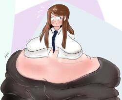 1girls belly big_breasts bottom_heavy breasts fat_rolls gabbadraws huge_belly huge_thighs mizuki_(gabbadraws) thighs trueblu27