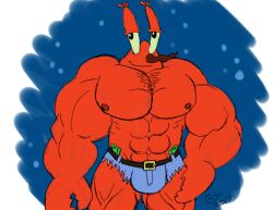 1boy abs anthro crab crustacean male male_only mr_krabs muscular muscular_male non-web_source solo solo_male spongebob_squarepants spongebob_squarepants_(series)