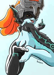 1girls ass half_dime imp imp_midna middle_finger midna the_legend_of_zelda twilight_princess