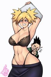 1boy 1girls alternate_version_available armpits before_sex big_breasts black_eyes black_hair blonde_hair breast_grab breasts breasts_out busty embarrassed exposed_breasts female grabbing grabbing_from_behind groping hand_sign highleg highleg_panties lifted_by_self male/female midriff nara_shikamaru naruto naruto:_the_last naruto_(series) naruto_shippuden naughty naughty_face nipple_piercing nipples no_bra piercing ponytail possession rabbitslides shirt shirt_lift skirt smile teal_eyes temari tied_hair twintails underwear undressed undressing undressing_self