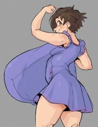 1girls anna_(cantankeravian) breasts cantankeravian dress female huge_breasts thighs top_heavy