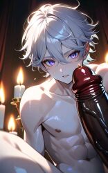 ai_generated balls big_cock big_dick big_dildo big_penis black_dildo black_penis cock dark_penis dick femboy gay massive_penis microscopic myaim original_character otoko_no_ko otokonoko penis ready_to_fuck shiny_skin tagme twink twinkai_generated