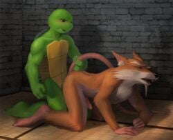 anal anal_sex anthro bareback base_(disambiguation) duo genitals holding_(disambiguation) holding_tail humanoid male male/male male_penetrated male_penetrating male_penetrating_male mammal master_splinter murid murine penetration penis raised_(disambiguation) raphael_(tmnt) rat reptile rodent scalie sex sneefee tail teenage_mutant_ninja_turtles teenage_mutant_ninja_turtles_(2007) tmnt_(2007) turtle