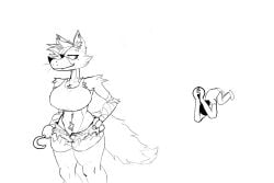 breasts female five_nights_at_freddy's fox_girl foxy_(fnaf) rule_63 tagme thick_thighs xexeezy