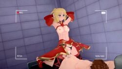 1boy 1girls 3d abs ahe_gao animated armor armpits arms_up blowjob_gesture blush cum cum_in_pussy cum_inside eyes_rolling_back faceless_male fate/grand_order fate_(series) hands_behind_head koikatsu mordred_(fate) mordredfans no_sound open_mouth panties_aside partially_clothed peace_sign penetration penis penis_in_pussy pussy riding riding_penis sex smile sound_request tagme tan_markings tan_skin vagina vaginal vaginal_penetration vaginal_sex video