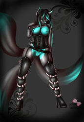 bondage bondage boots bound canine clothing dominatrix female footwear fox lingerie mammal neonyx simple_background whip wolf