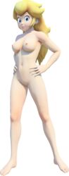 1girls 3d alpha_channel blonde_hair breasts candyhead female female_only for_sticker_use full_body hands_on_hips long_hair mario_(series) nintendo nipples nude png princess_peach pussy solo standing sticker_template transparent_background transparent_png