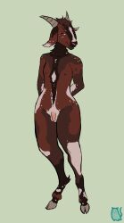 anthro cute femboy goat male male_only small_cock solo solo_anthro solo_male tealghost