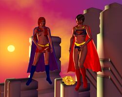 2futas 3d abs artist_request caitlin_fairchild cir-el dc dc_comics futa_only futanari intersex supergirl superman_(series)