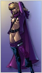 1girls 2001 batman_(series) color colored dark_nipples dc dc_comics female female_only miravi solo spoiler_(dc) stephanie_brown tcatt