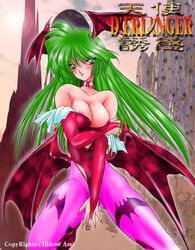 ami_hideto clothing darkstalkers head_wings large_breasts morrigan_aensland succubus succubus_costume succubus_wings tagme