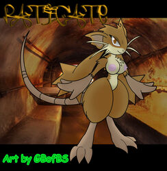 anthro breasts color female female_only front_view fur furry gb_of_bs nintendo nipples nude pokémon_(species) pokemon raticate solo standing tagme