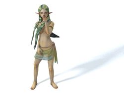 1girls bad_censor covering fairy great_fairy great_fairy_(twilight_princess) green_hair nintendo pointy_ears straight_hair the_legend_of_zelda topless twilight_princess