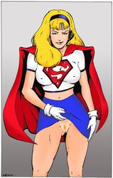 1girls 2008 artist_request blonde_female blonde_hair dc dc_comics female female_only linda_danvers solo supergirl superman_(series) tagme white_female