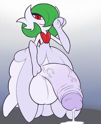 1boy androgynous anthro cum cum_leak cum_leaking cum_puddle cumdrip dress exposed_balls exposed_penis flaccid full-length_portrait full_length gardevoir girly hair_over_one_eye huge_testicles hyper hyper_penis leaking_cum looking_at_viewer male male_gardevoir male_only male_pokemon mega_evolution mega_gardevoir naughty_face naughty_smile nintendo penis pokemon pokemon_(species) pokemon_rse pokemon_xy portrait red_eyes retracted_foreskin short_hair smile solo source_request standing testicles thick_cum trap uncut veins veiny_penis white_balls white_penis white_skin yowesephth