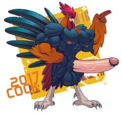 avian balls bird chicken erection humanoid_penis hyper hyper_muscles male male_only muscular penis solo the_fabulous_croissant wolfiecanem