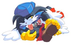 69 coolblue exposed_torso footwear furry furry_only gay handwear headwear klonoa klonoa_(series) neckwear oral selfcest