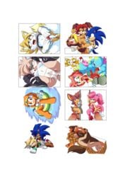 amy_rose anal blue_fur breasts chao_(sonic) coolblue cum cum_in_pussy double_penetration exposed_torso female footwear furry handwear hedgehog male mammal nipple penetration pussy sonic_(series) sonic_the_hedgehog spread stripper stripper_pole tails tikal_the_echidna vaginal vaginal_penetration