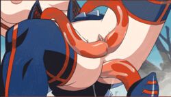 anal anal_penetration animated kill_la_kill matoi_ryuuko monster_rape pussy senketsu sex tentacles vaginal_penetration zone