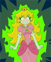 1girls blonde_hair breasts clothing corruption female female_only femsub mario_(series) nintendo pre-transformation princess princess_peach rakuma-imp solo tagme