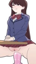 1girls 2d anal anal_juice anal_juice_drip anal_juice_string anal_juice_trail anal_masturbation anal_training animated anus big_thighs black_eyes black_hair blush bottomless bottomless_female bouncing_breasts breasts brown_eyes brown_hair busty casual classroom clothing dark_blue_hair dat_anus dildo dildo_riding dildo_sitting dripping_pussy female female_only fringe grey_eyes heart heart-shaped_pupils hi_res highres huge_thighs human hungry_anus komi-san_wa_komyushou_desu komi_shouko large_thighs light-skinned_female light_skin long_hair longer_than_30_seconds manyakis masturbation mp4 no_panties pale-skinned_female pale_skin petite pink_dildo purple_eyes purple_hair pussy pussy_juice pussy_juice_drip riding riding_dildo school school_uniform schoolgirl secretly_loves_it sex_toy sitting sitting_on_dildo sloppy sneaky_masturbation solo sound thick_thighs thighs tight_anal video voluptuous