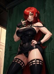 ai_generated female looking_at_viewer makimass_ai parasoul skullgirls video_games yor_briar_(cosplay)