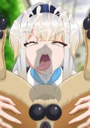 1animal 1boy 1girls animated audible_ejaculation canine canine_genitalia canine_penis cum_in_mouth cum_on_face dog_penis domestic_dog licking licking_penis nijisanji shioriha_ruri slurping sound sudou37 tagme video virtual_youtuber vtuber zoophilia