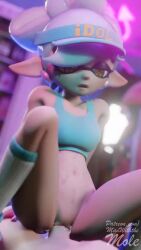 1boy 2girls 3d 3d_(artwork) 9:16 animated athletic_female black_hair bottomless breasts callie_(splatoon) cowgirl_position fangs female human human_penetrating interspecies light-skinned_male longer_than_one_minute male manwiththemole marie_(splatoon) marie_(wo262) moaning_in_pleasure music nintendo partially_clothed penis pussy socks sound splatoon splatoon_(series) splatoon_2 splatoon_3 sports_bra spread_legs squatting tummy vaginal_penetration vertical_video video white_hair white_skin yellow_eyes