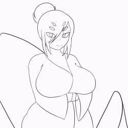 animated arachne arachnid arachnid_humanoid big_breasts gps-device huge_breasts looking_at_viewer monster_girl shaking_breasts spider spider_girl spider_humanoid voluptuous_female