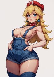 ai_generated female looking_at_viewer makimass_ai mario_(series) princess_peach video_games