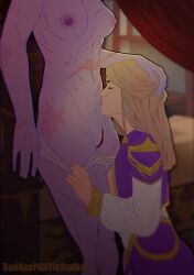 2girls badasspantiestalker blizzard_entertainment blonde_hair blue_skin forsaken human human_(world_of_warcraft) jaina_proudmoore light-skinned_female light_skin multiple_girls pussy sylvanas_windrunner undead undead_(warcraft) warcraft world_of_warcraft yuri