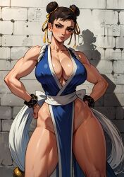 1girls ai_generated chun-li female female_only human looking_at_viewer makimass_ai solo street_fighter video_games